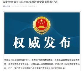 体育赛事社区-陈戌源被提起公诉反腐进入新阶段 公之于众需时间